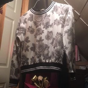 Long sleeve floral sweatshirt